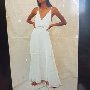 NWT crochet tiered maxi dress